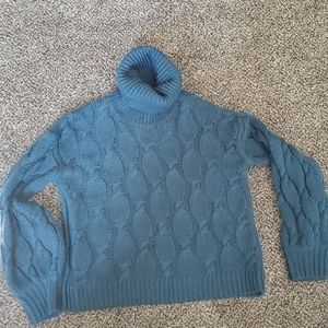 Hippie Rose cable knit cowl/turtleneck sweater